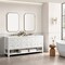 James Martin Vanities Breckenridge 72in Double Vanity, Bright White w/ 3 CM White Zeus Top 330-V72-BW-3WZ - alternate 7